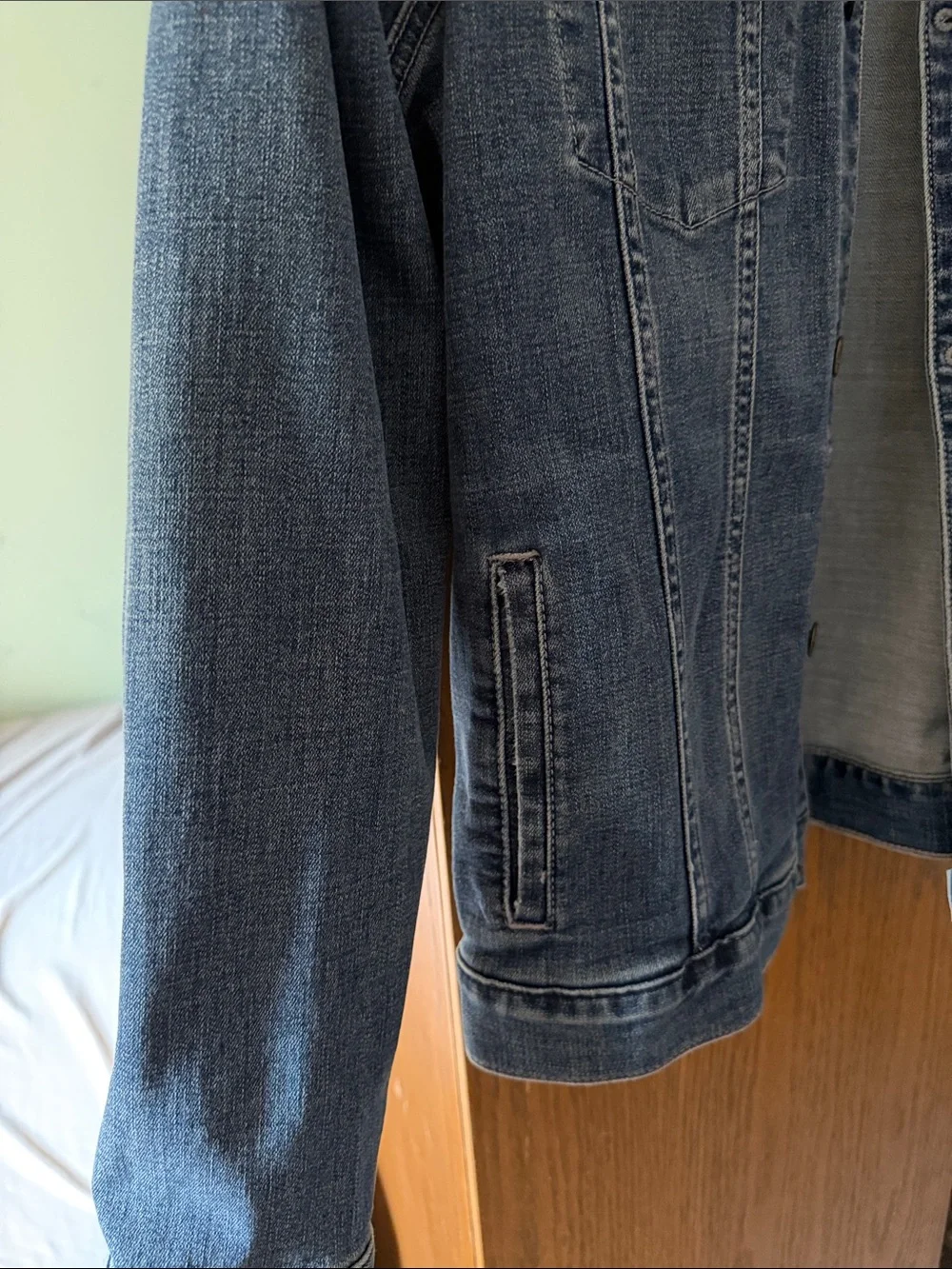 7 For All Mankind Men's Gray Denim Jacket - Button Front